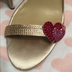 INC rose gold strappy heels